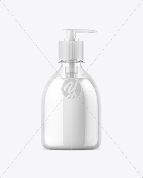 Clear Liquid Soap Bottle Mockup