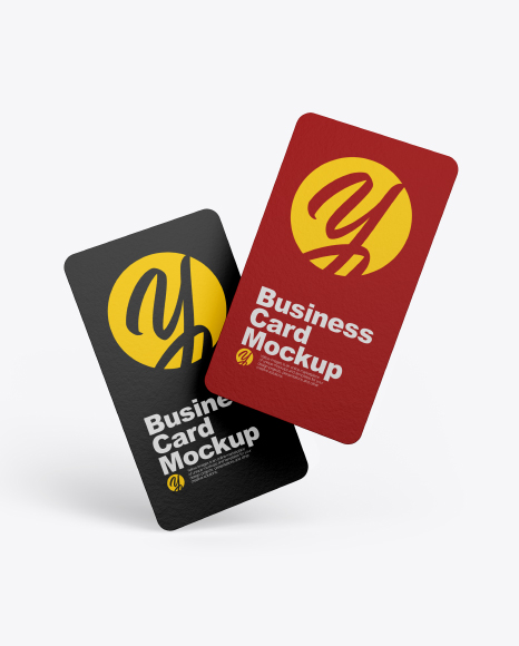 Two Textured Business Cards Mockup