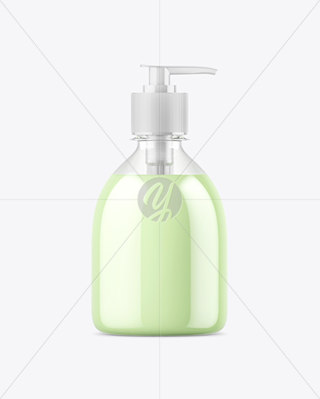 Clear Liquid Soap Bottle Mockup