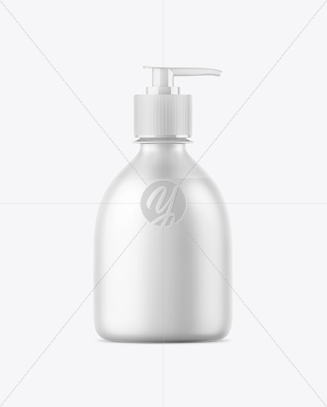 Clear Frosted Liquid Soap Bottle Mockup