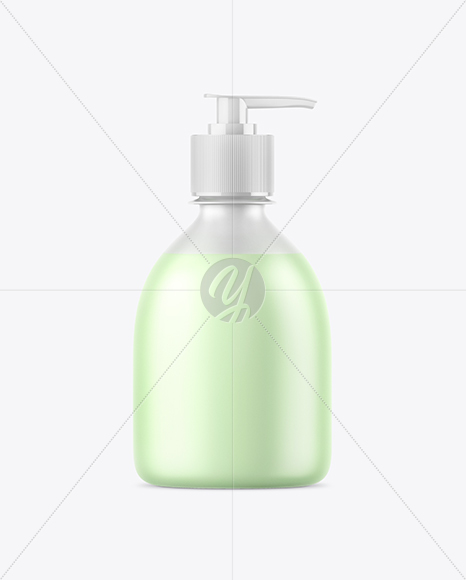 Clear Frosted Liquid Soap Bottle Mockup