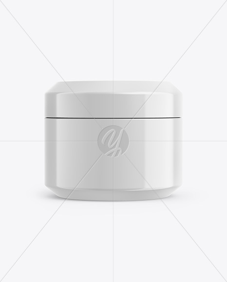 Glossy Cosmetic Jar Mockup