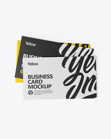 Three Business Cards Mockup