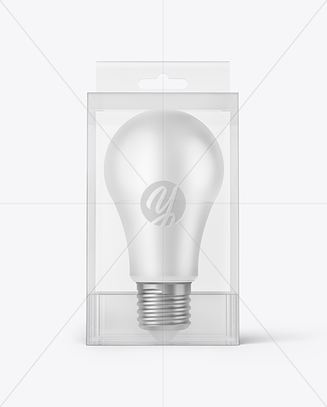 LED Bulb in Box Mockup