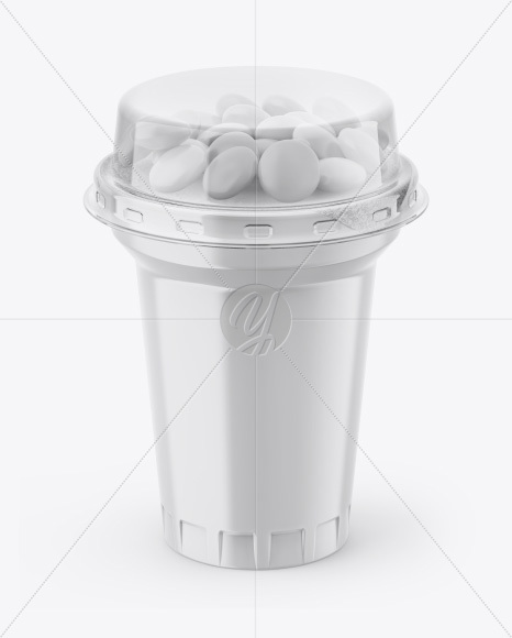 Plastic Cup with Sweets Mockup