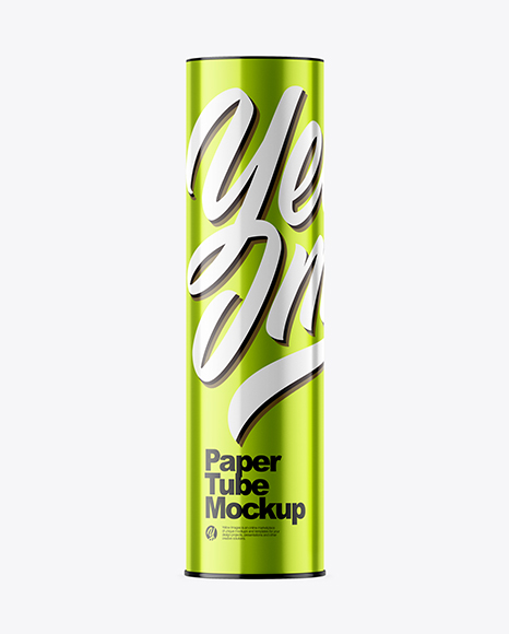 Metallized Paper Tube Mockup - Paper tube mockup