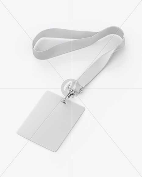 Vertical ID Card Mockup - Half Side View