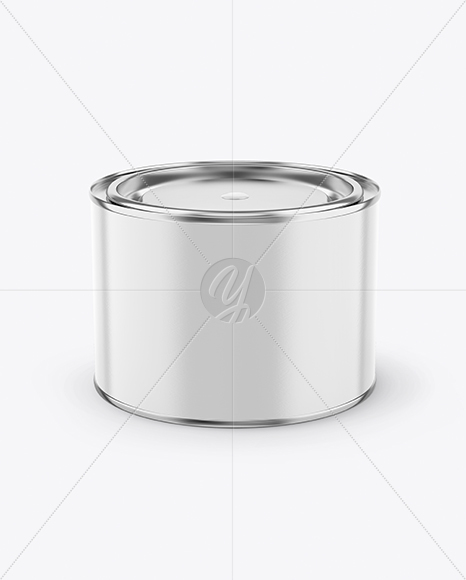 Paint Glossy Tin Can Mockup