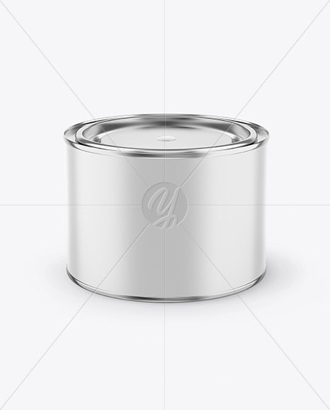 Paint Glossy Tin Can Mockup