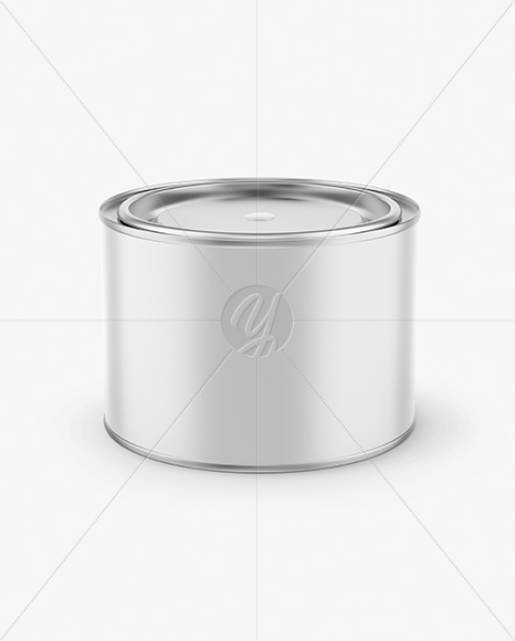 Paint Matte Tin Can Mockup