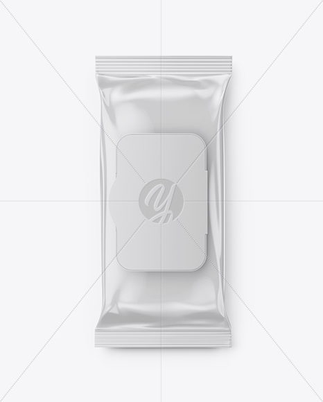 Glossy Wet Wipes Mockup