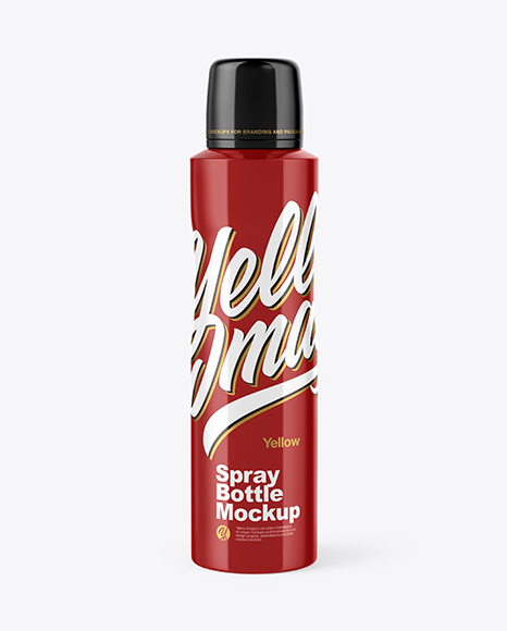 Glossy Spray Bottle Mockup