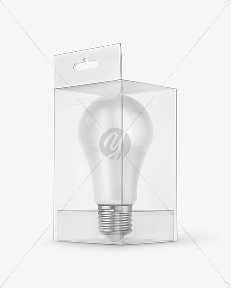 LED Bulb in Box Mockup