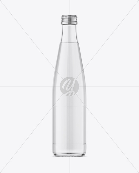 Clear Glass Water Bottle Mockup