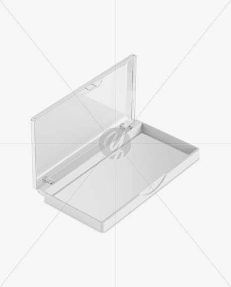 Opened Transparent Box With Lashes Mockup