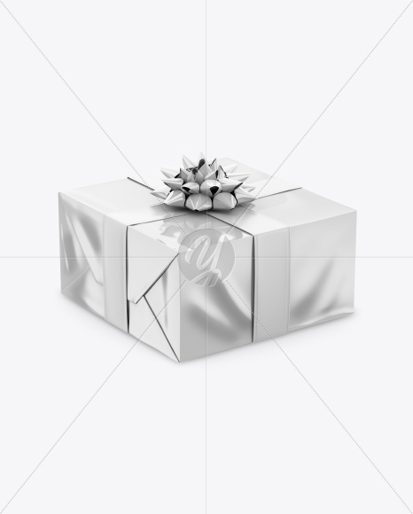 Glossy Gift Box Mockup