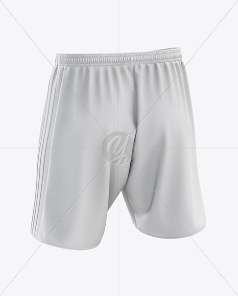 Men’s Soccer Shorts mockup (Back Half Side View)