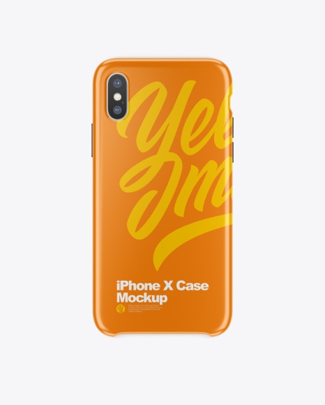 iPhone X Glossy Case Mockup - Iphone x case mockup