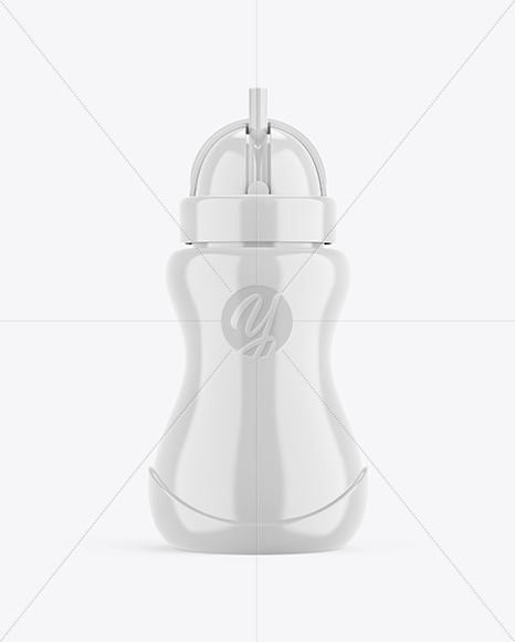 Glossy Plastic Bottle Mockup