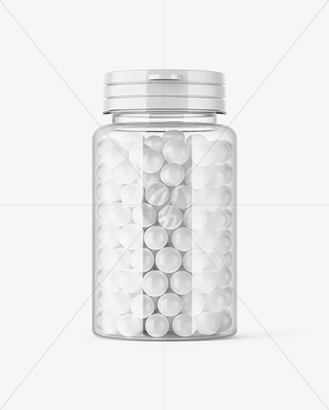 Clear Pills Bottle Mockup