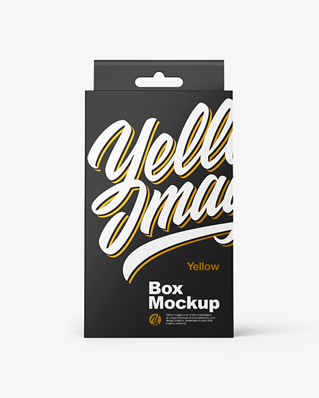 Paper Box with Hang Tab Mockup