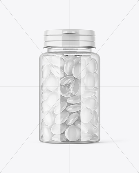 Clear Pills Bottle Mockup