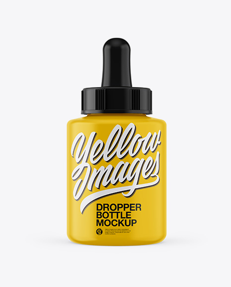 Matte Dropper Bottle Mockup