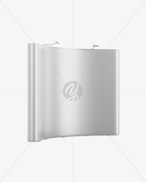 Metallic Spring Pop-Up Stand Mockup