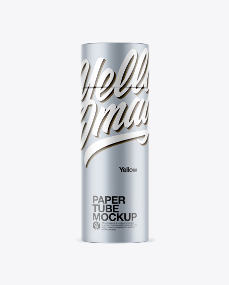 Metallic Tube Mockup - Paper tube mockup