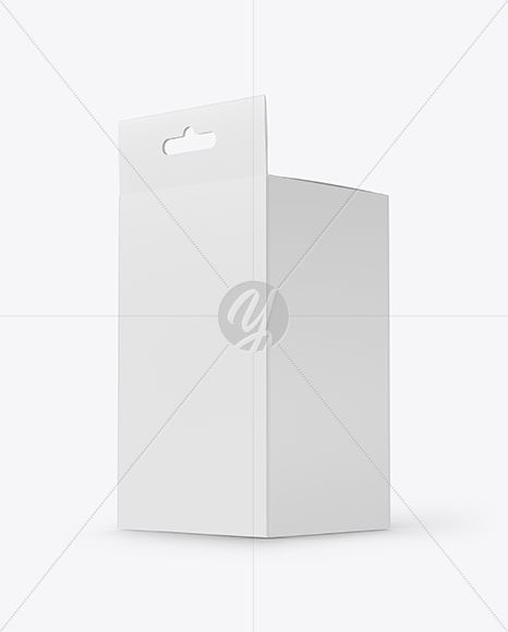 Paper Box with Hang Tab Mockup