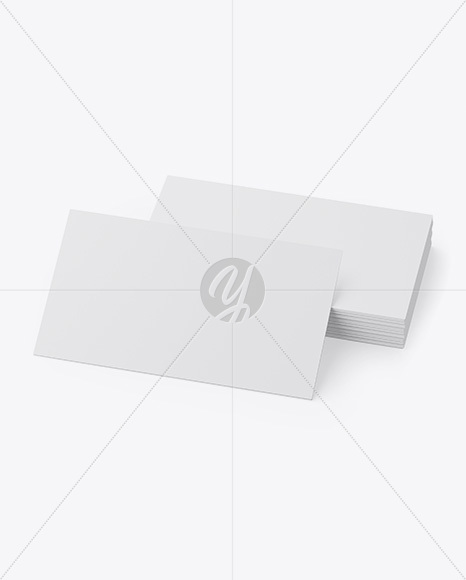 Stack of Paper Business Cards Mockup