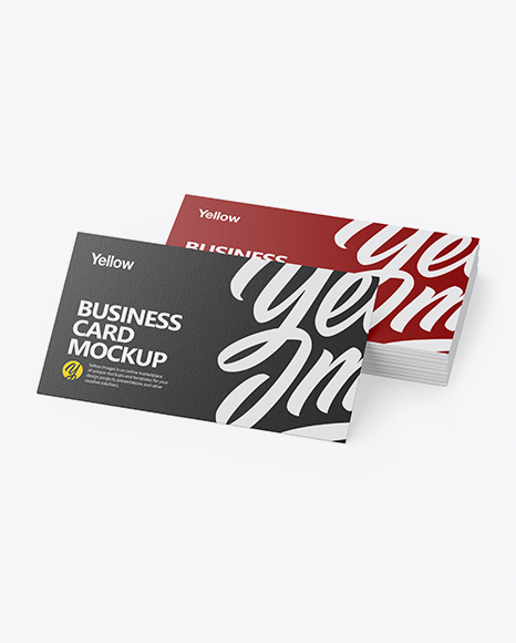 Stack of Textured Business Cards Mockup