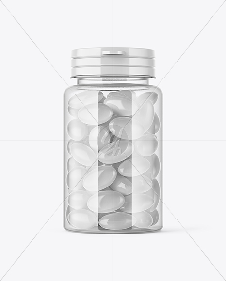 Clear Pills Bottle Mockup
