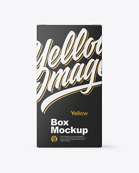 Glossy Paper Box Mockup - Glossy+Paper+Box+Mockup+In+Box+Mockups+On+Yellow+Images+Object+Mockups