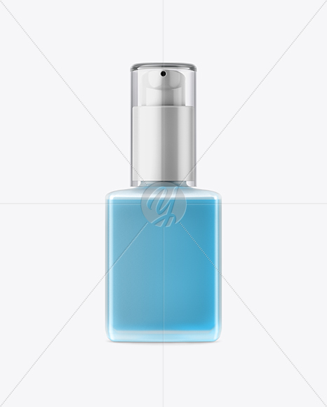 Frosted Glass Cosmetic Bottle Mockup