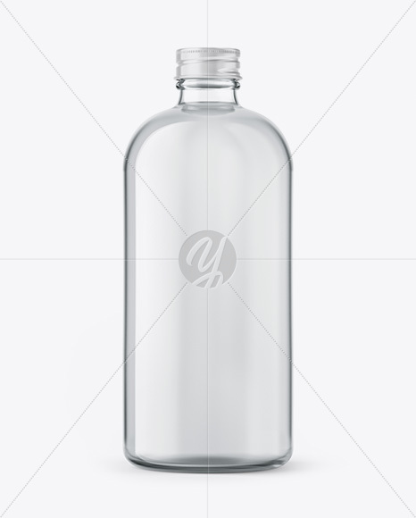 Clear Glass Bottle Mockup