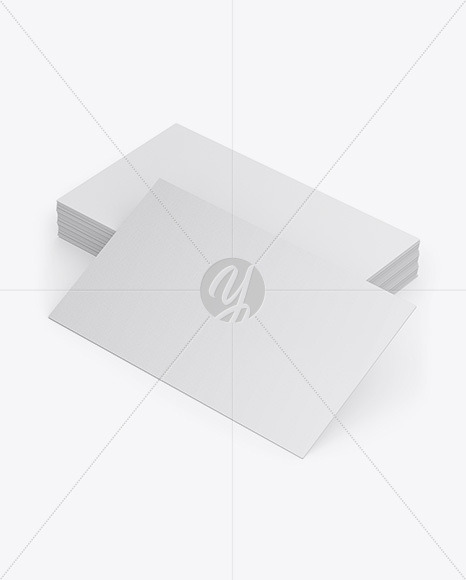 Stack of Paper Business Cards Mockup