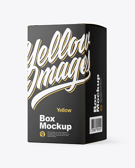 Glossy Paper Box Mockup - Glossy+Paper+Box+Mockup+In+Box+Mockups+On+Yellow+Images+Object+Mockups