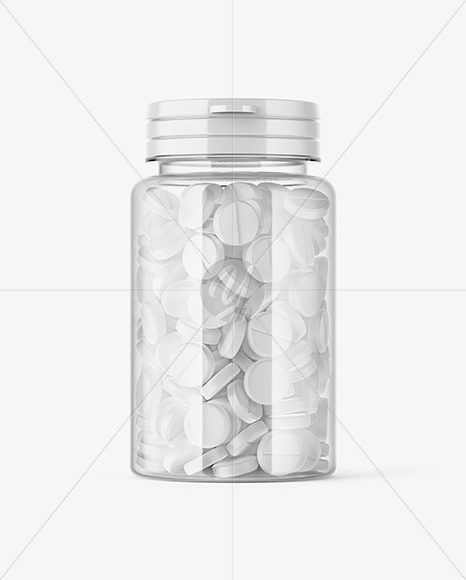 Clear Pills Bottle Mockup