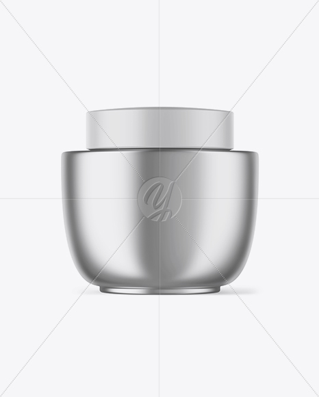 Metallic Cosmetic Jar Mockup