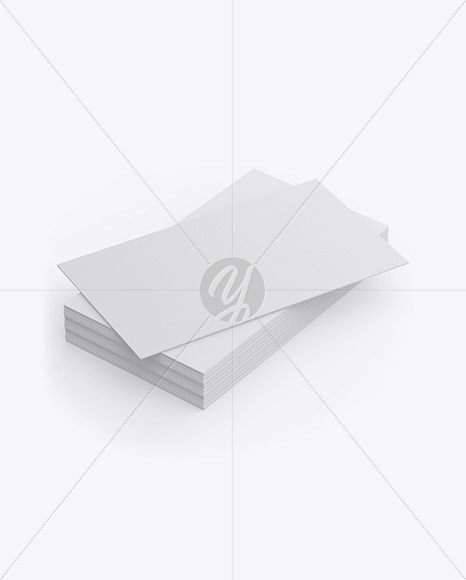 Stack of Textured Business Cards Mockup