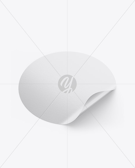 Textured Round Sticker Mockup