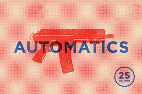 Automatic Weapons: EPS Vector Illustrations - Heater