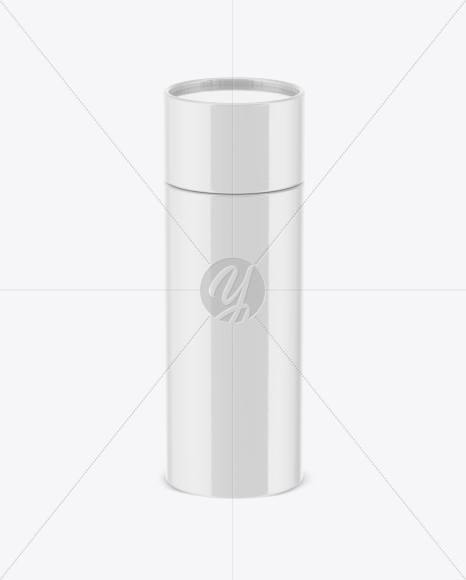 Glossy Paper Tube Mockup