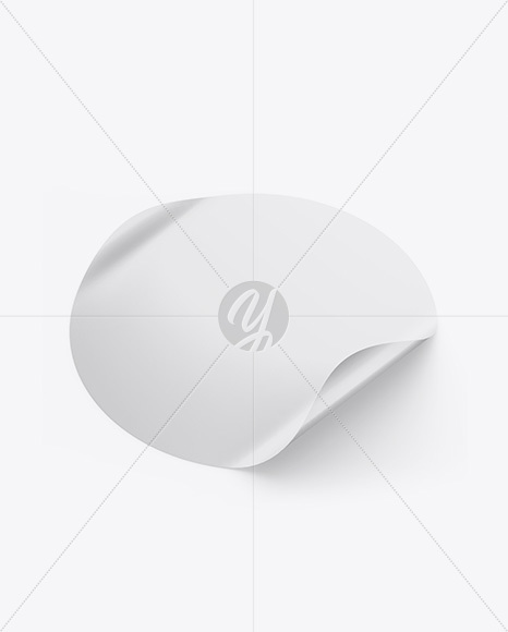 Textured Round Sticker Mockup