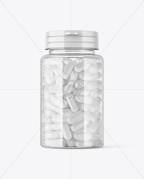 Clear Pills Bottle Mockup