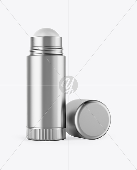 Opened Metallic Lip Balm Mockup