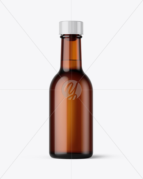 Amber Glass Bottle Mockup