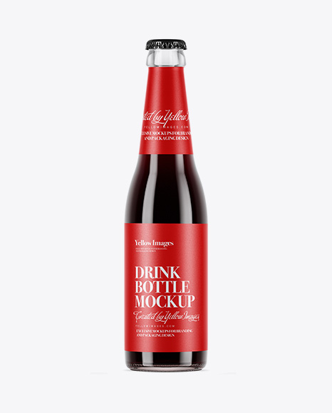 Clear Glass Dark Drink Bottle Mockup - 25+36oz+750ml+dark+drink