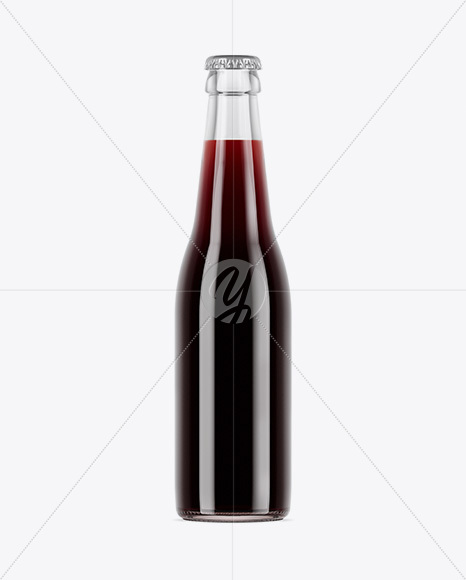 Clear Glass Dark Drink Bottle Mockup Clear Glass Dark Drink Bottle Mockup